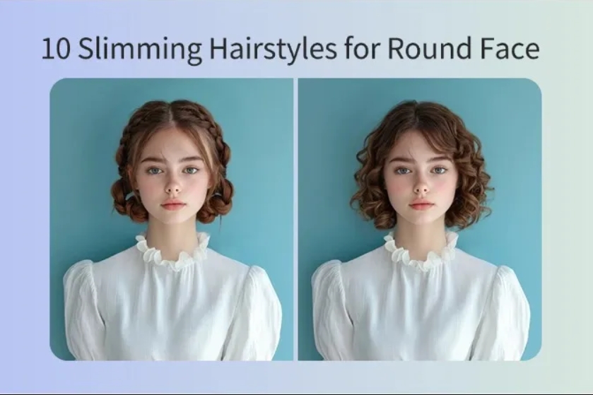 10 Slimming Hairstyles for Round Faces—Try Them with AI!